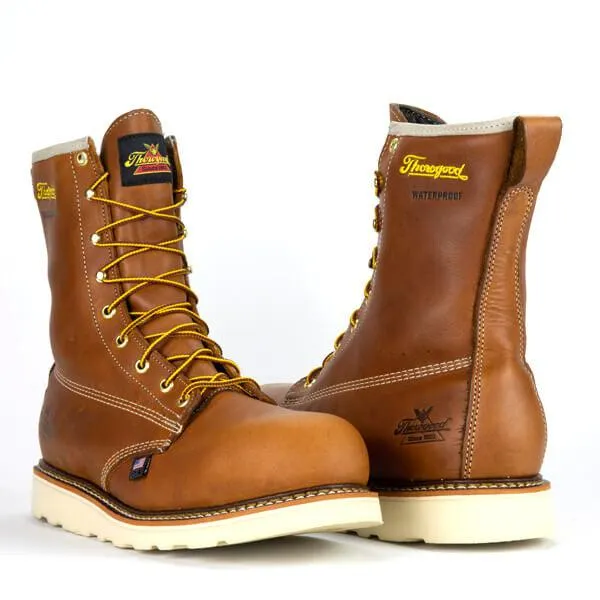 American Heritage Waterproof 8" Tobacco Comp Toe Maxwear Wedge