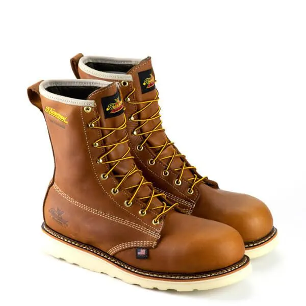 American Heritage Waterproof 8" Tobacco Comp Toe Maxwear Wedge