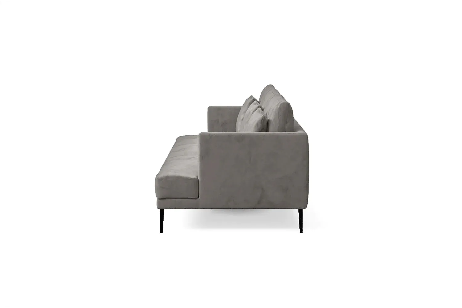 Bisceglie 4 Seater Sofa Grey Velvet