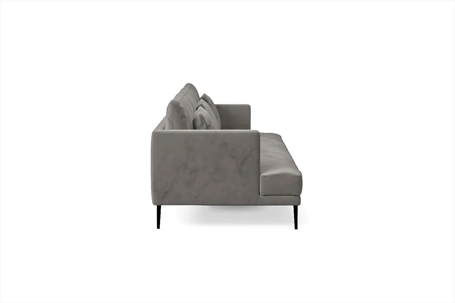 Bisceglie 4 Seater Sofa Grey Velvet