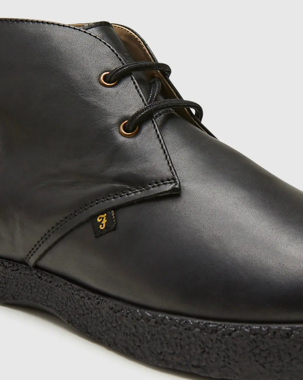 BLACK JONAH MID LEATHER DESERT BOOT