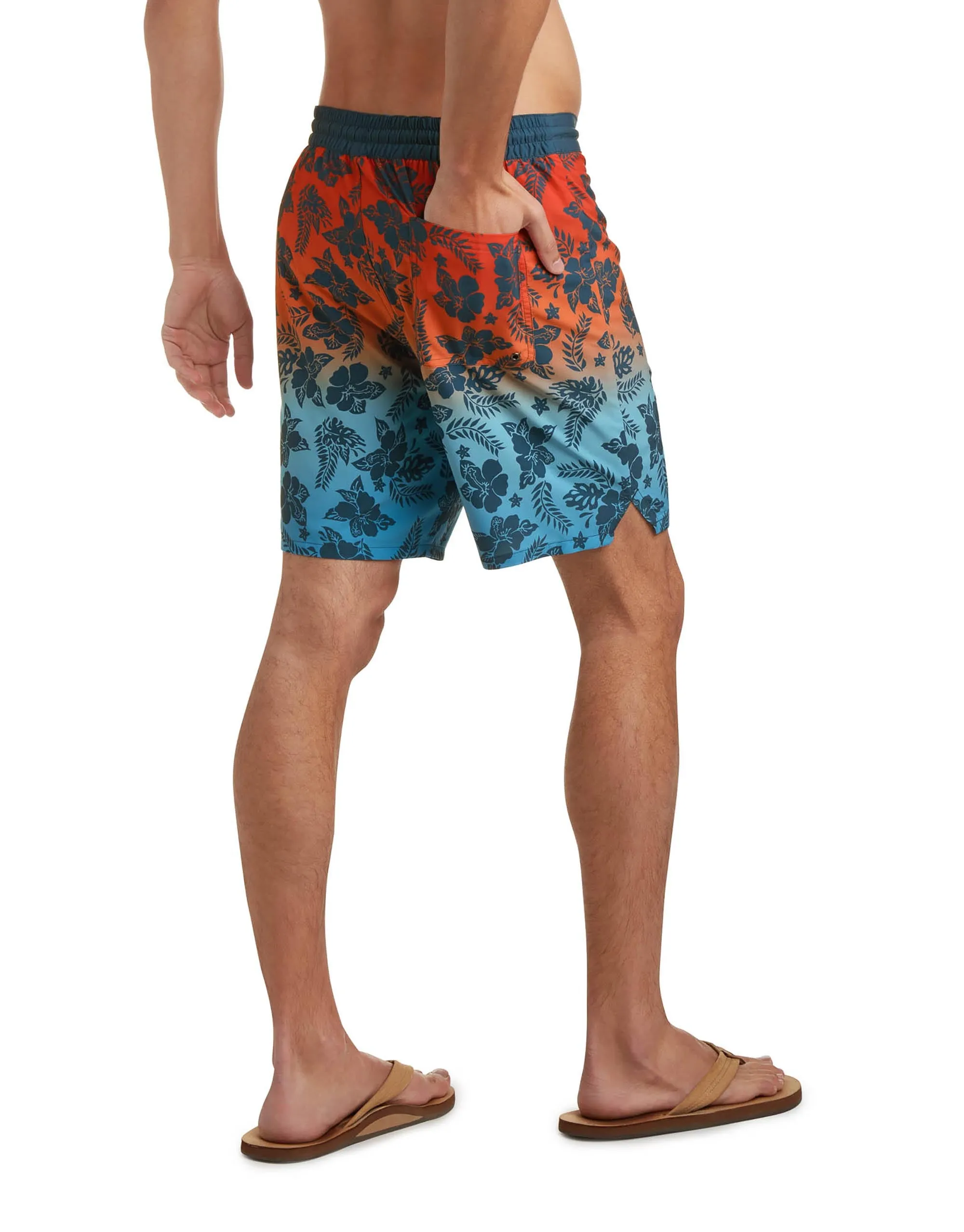 Floaters 19" Comfort Boardshorts - Orange/Navy