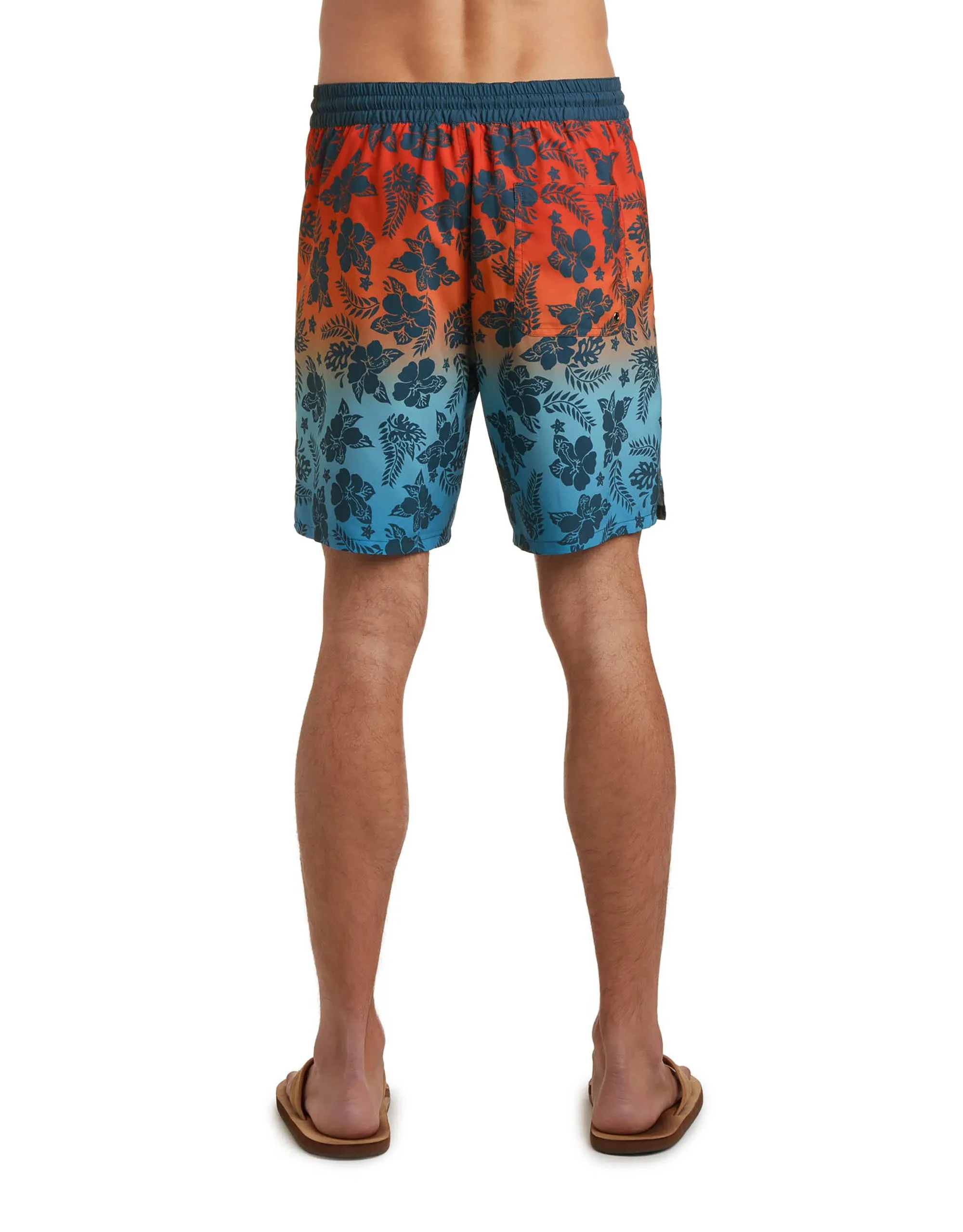 Floaters 19" Comfort Boardshorts - Orange/Navy