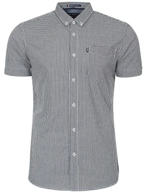 Gingham Shirt in Navy - Le Shark