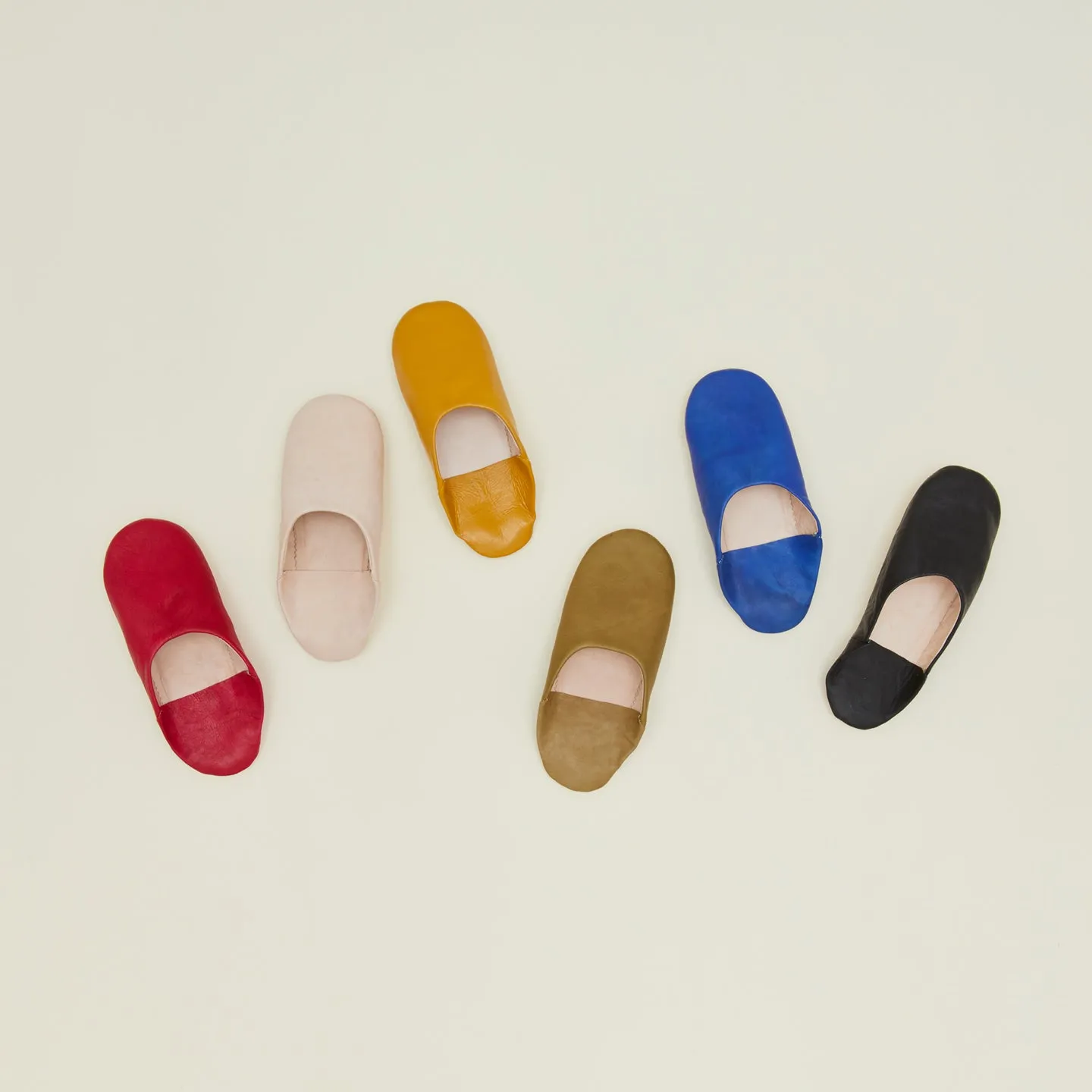 Handmade Leather Slippers - Yellow