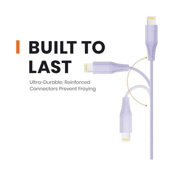 Helix ETHSELTP Purple UltraBuds SE Lightning iOS Earbuds with Built-In Mic and Track Controls