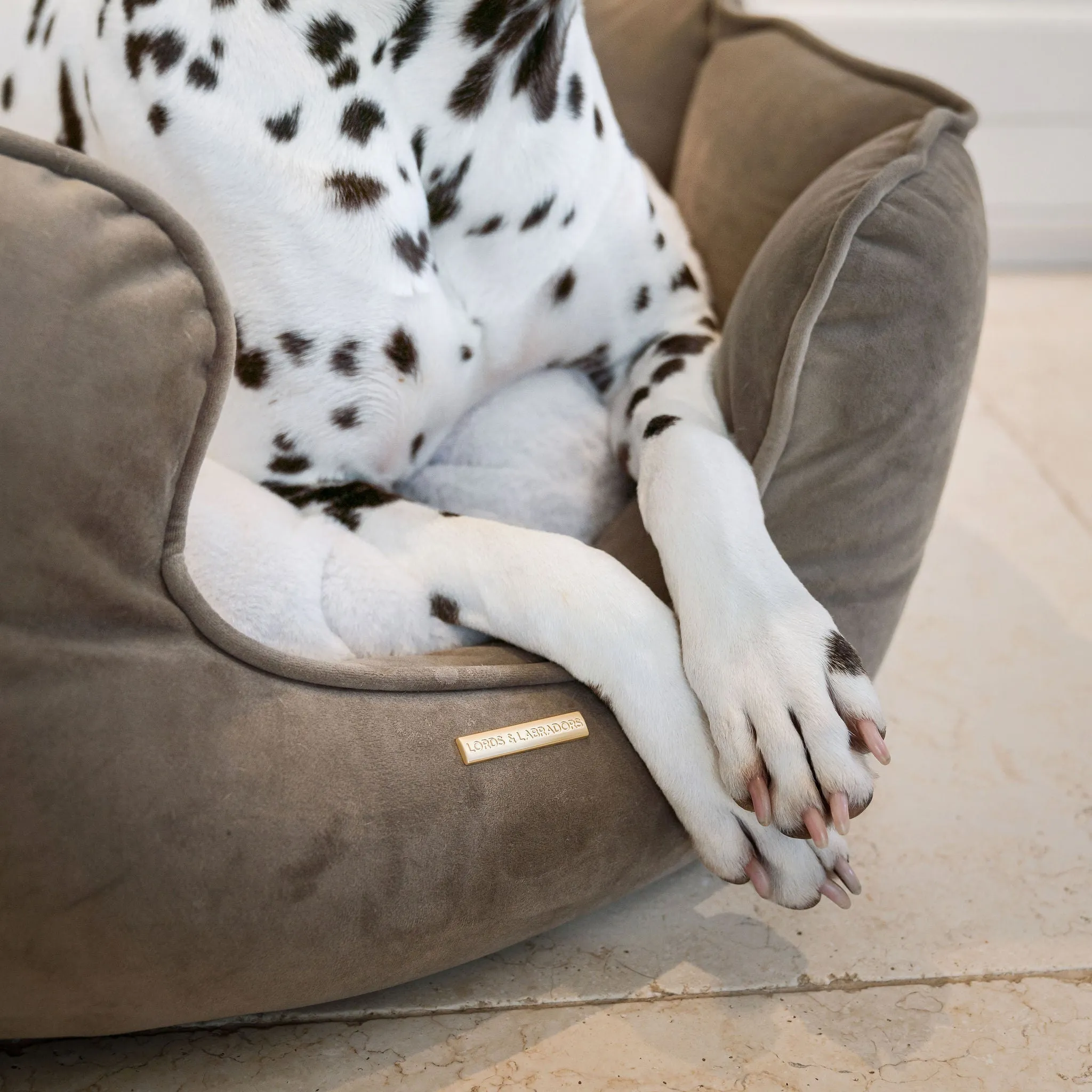 High Wall Bed in Clay Velvet by Lords & Labradors