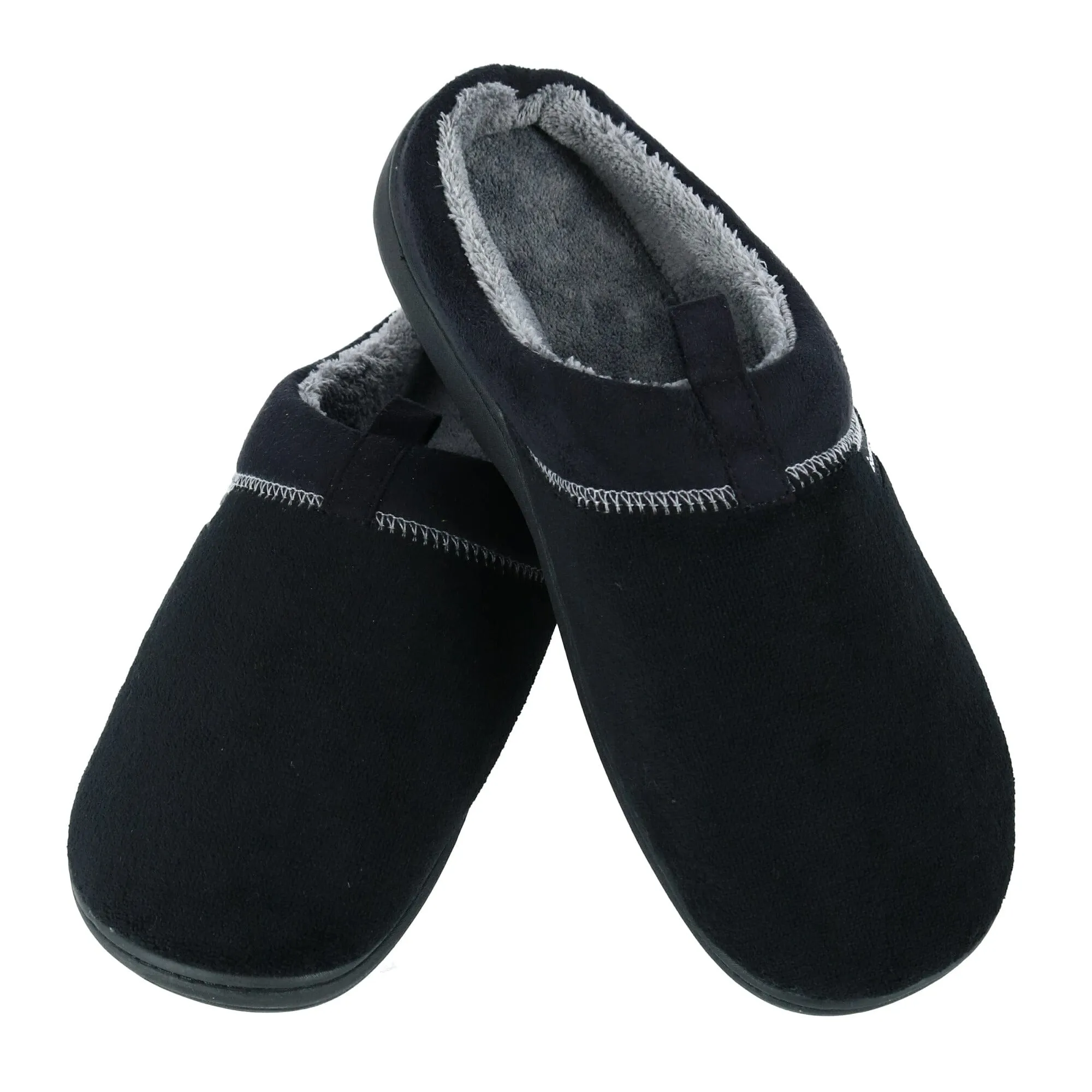 Isotoner Men's Microterry Jared Hoodback Slippers