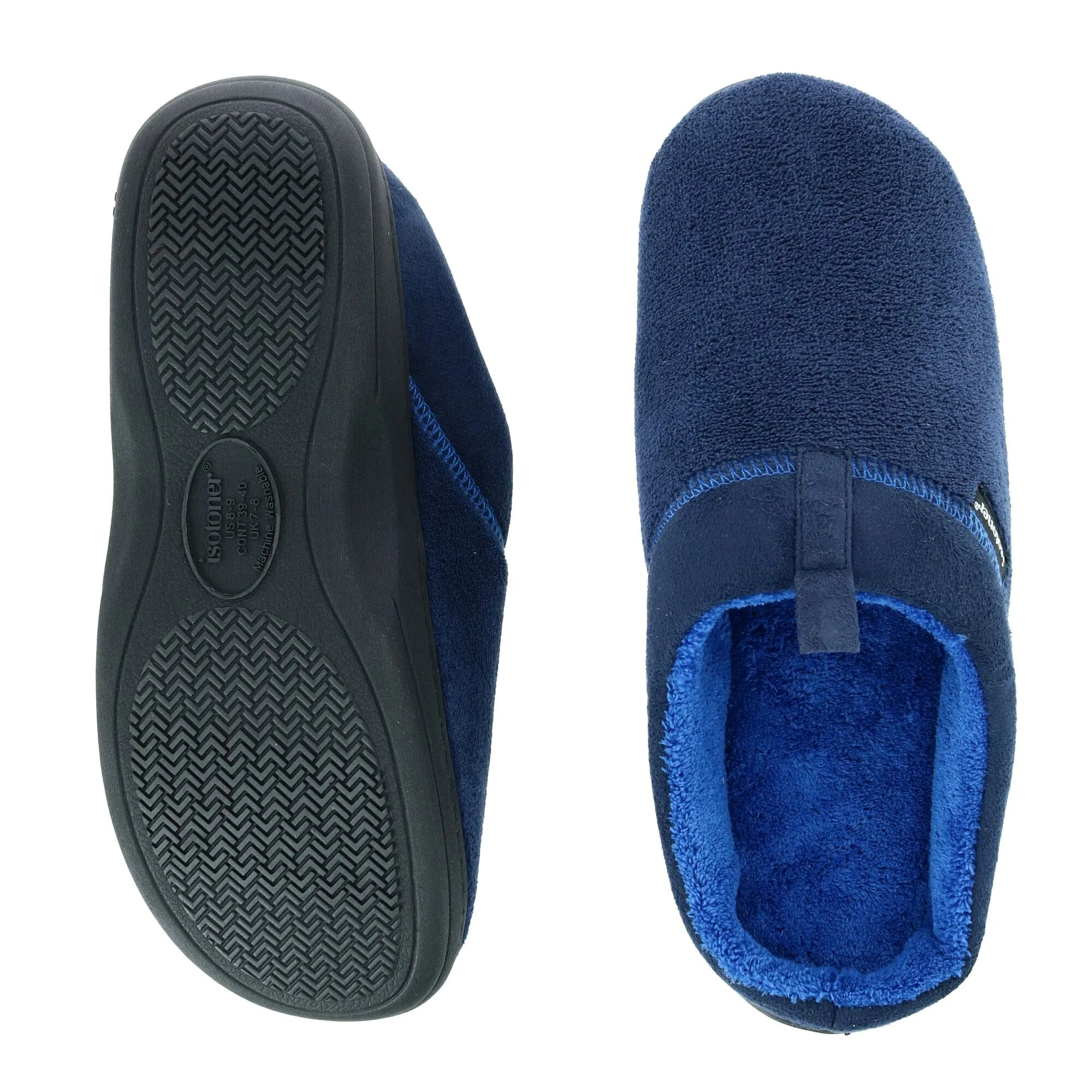 Isotoner Men's Microterry Jared Hoodback Slippers