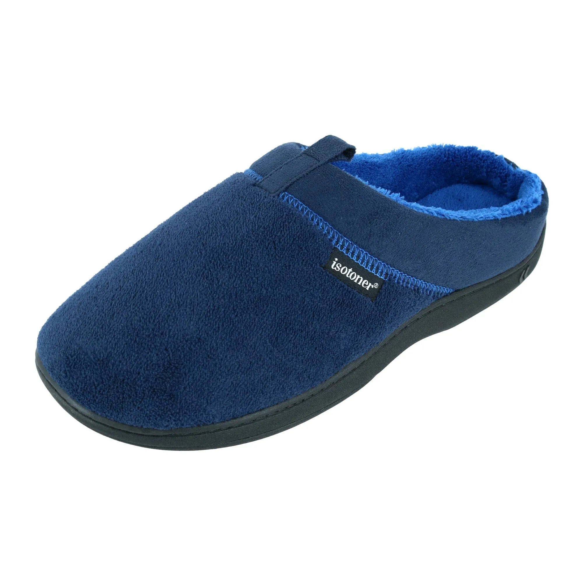 Isotoner Men's Microterry Jared Hoodback Slippers