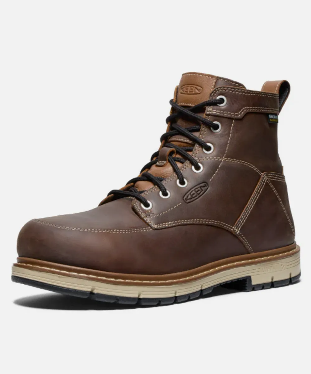 Keen Footwear San Jose Waterproof Aluminum Toe Work Boots - Bison/Black