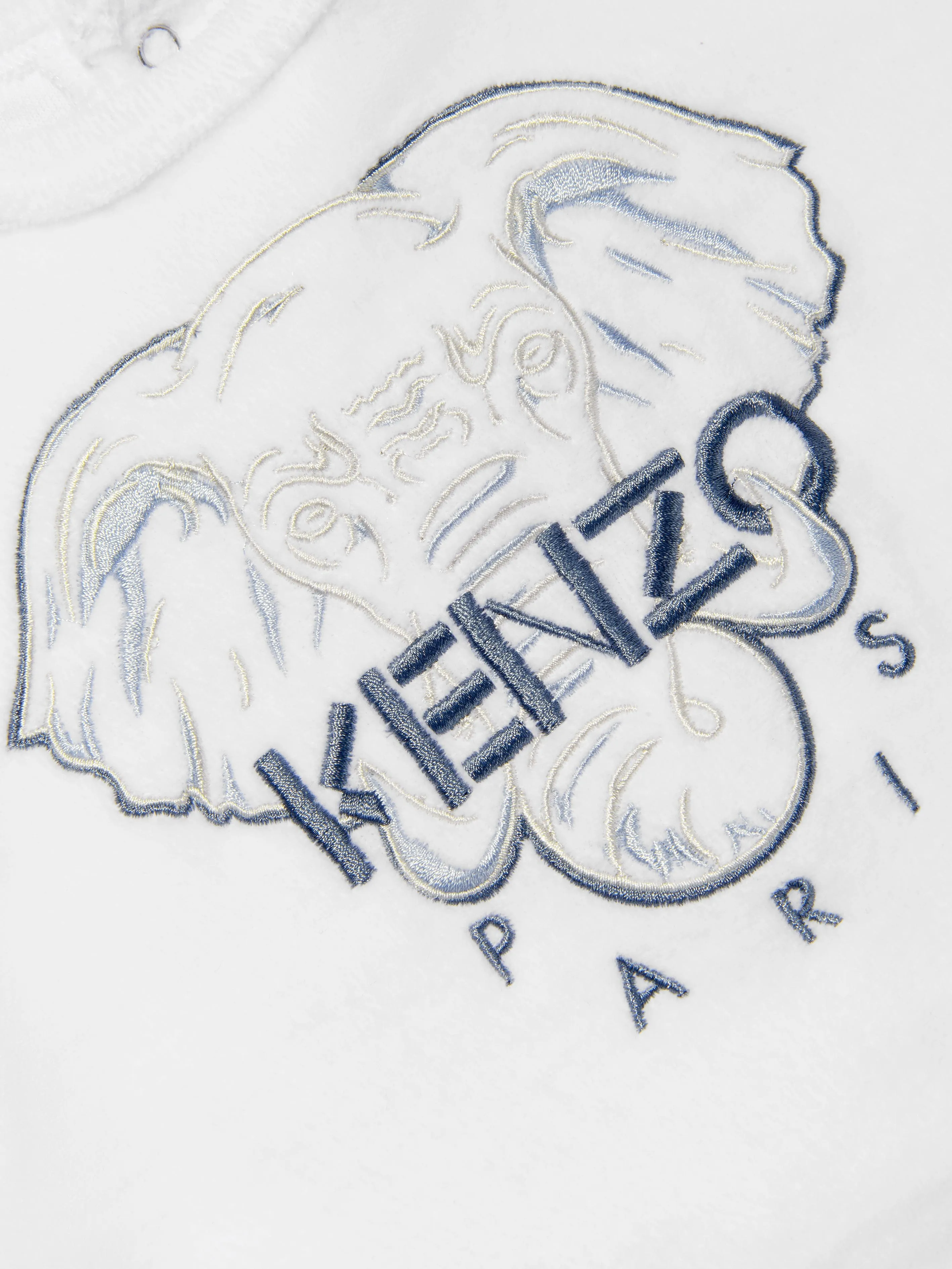 KENZO Baby Boys Organic Velvet Elephant Babygrow