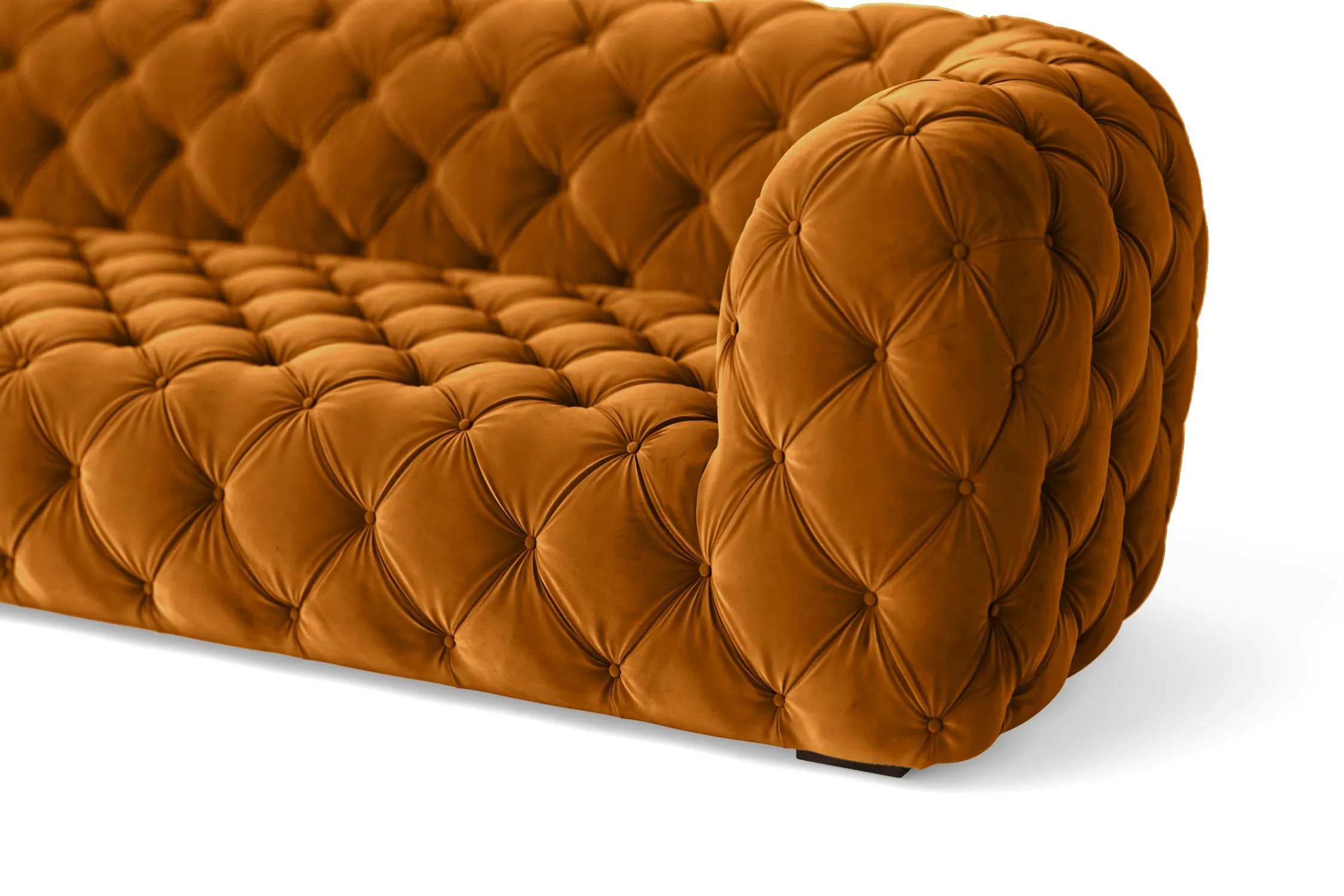 Lecce 3 Seater Sofa Gold Velvet