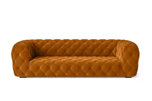 Lecce 3 Seater Sofa Gold Velvet