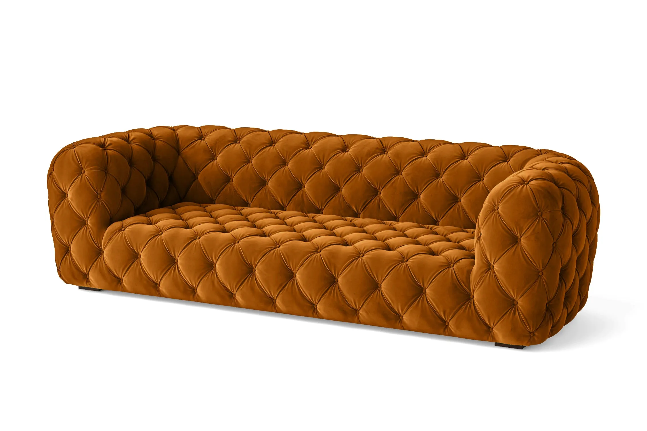 Lecce 3 Seater Sofa Gold Velvet