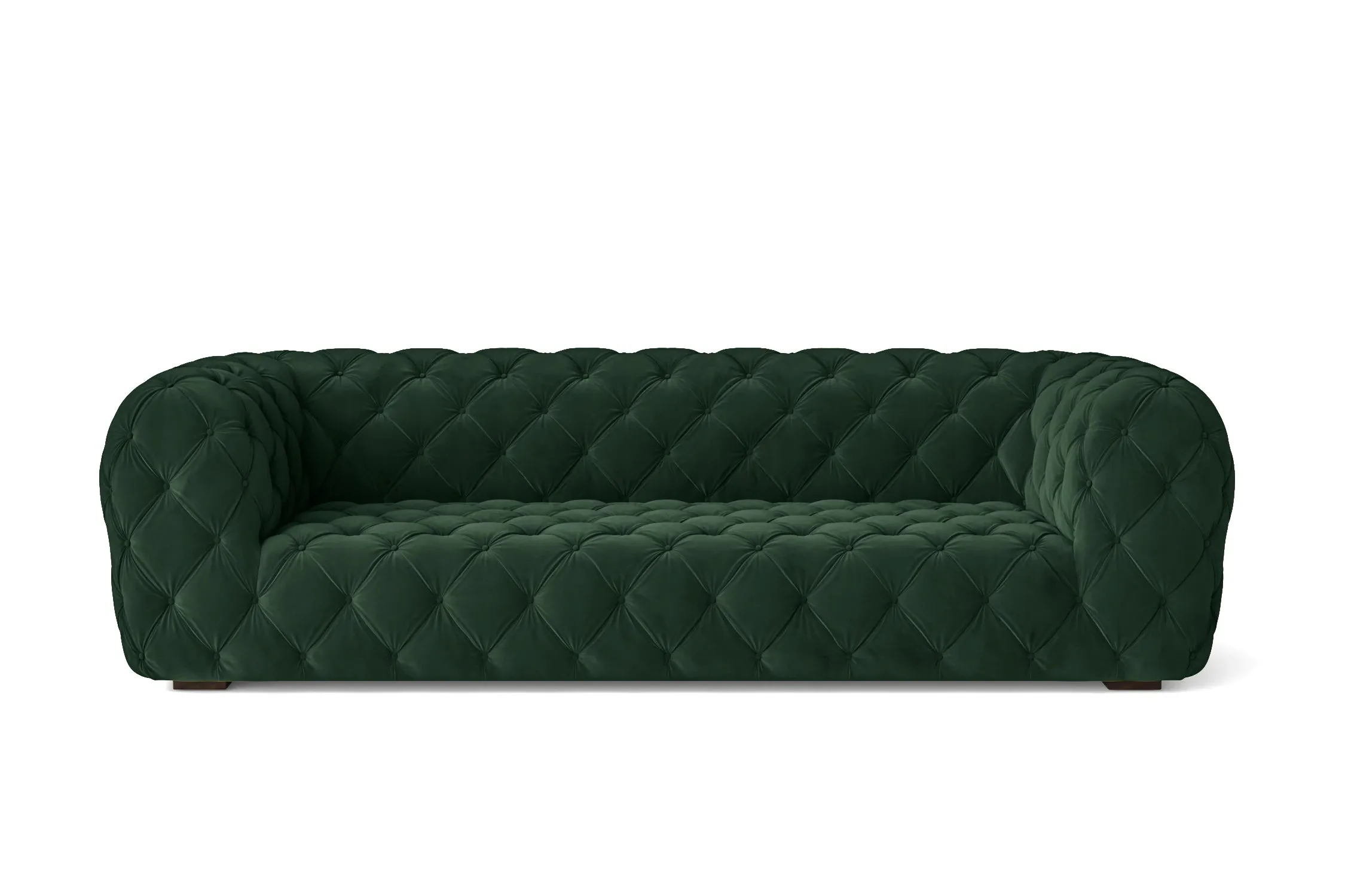 Lecce 3 Seater Sofa Green Velvet