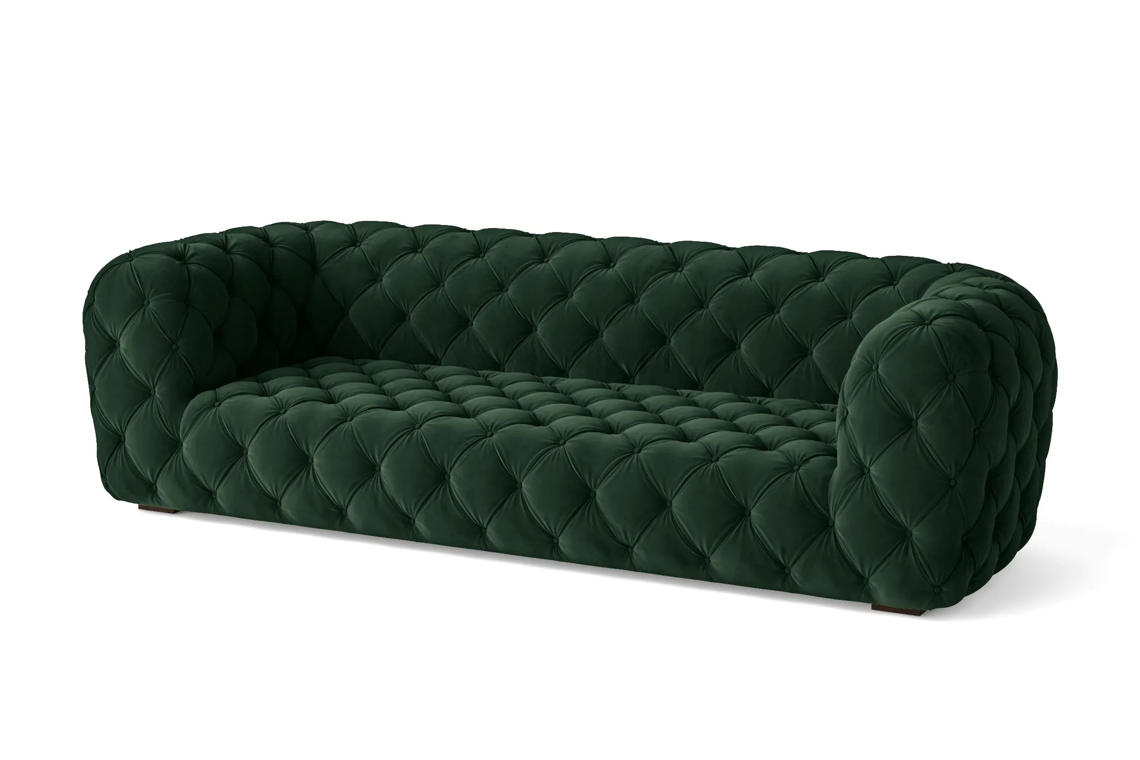 Lecce 3 Seater Sofa Green Velvet