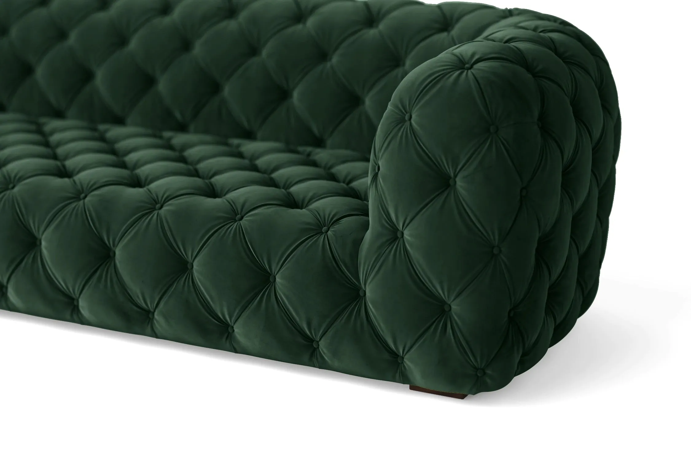 Lecce 3 Seater Sofa Green Velvet