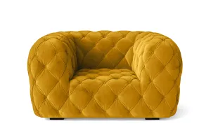 Lecce Armchair Yellow Velvet