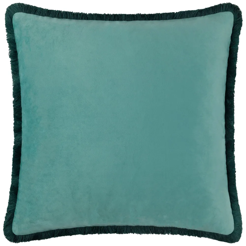 Marjoelle Flowers Printed Velvet Cushion Multicolour