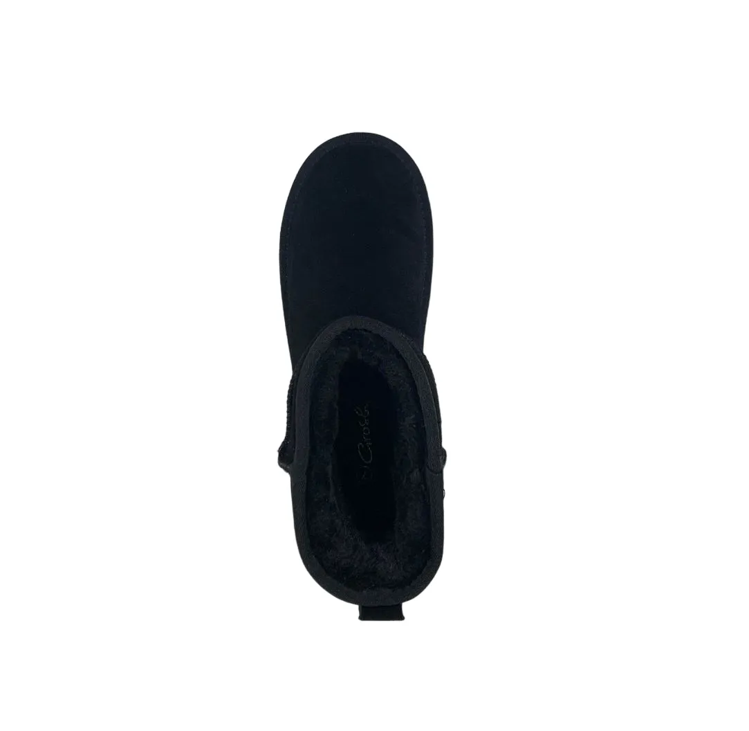 Mens Grosby Juneau Boot Slippers Black