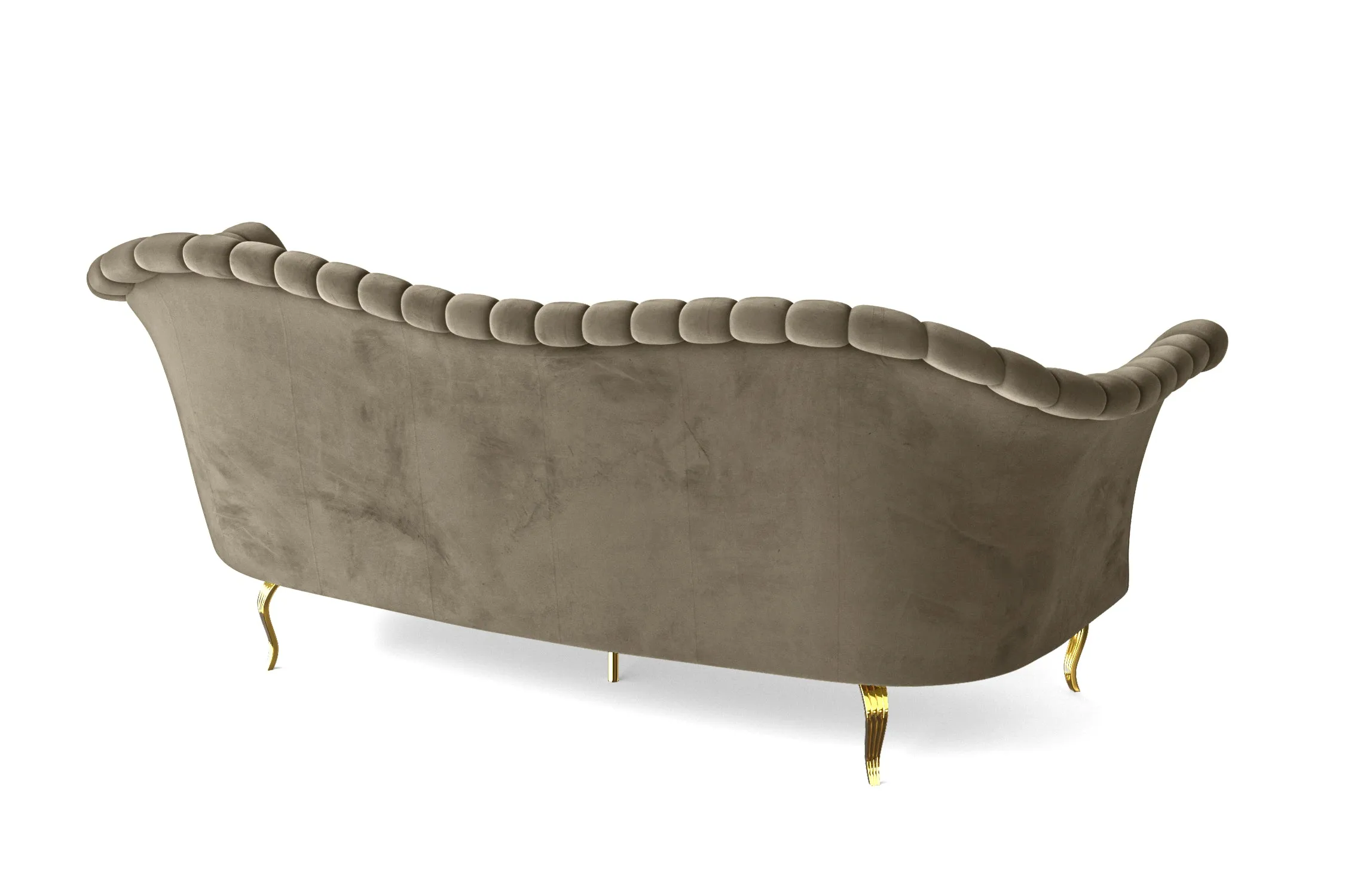 Milan 3 Seater Sofa Sand Velvet