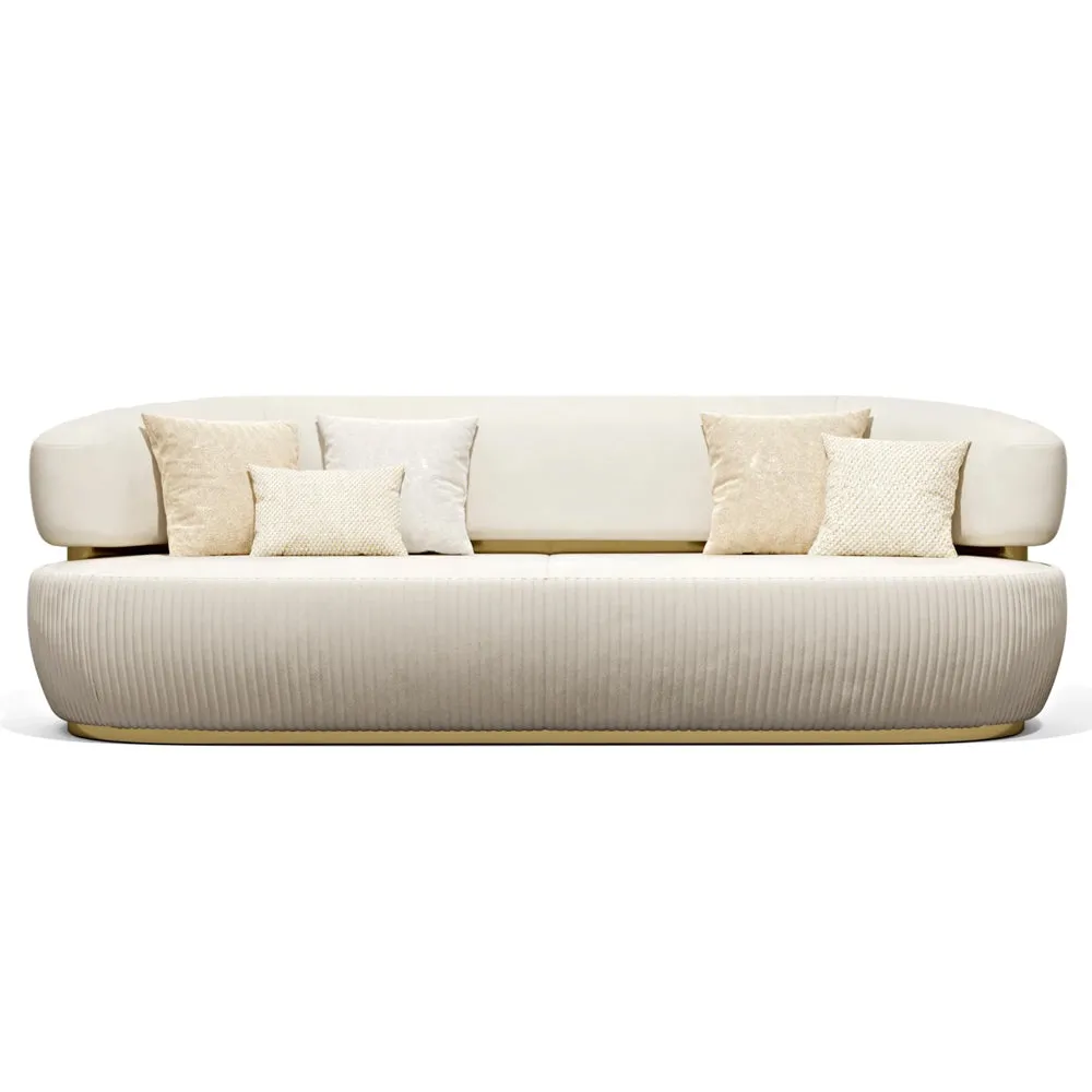 Nova 3-Seater Velvet Sofa in  – Luxurious Comfort, L230cm x W110cm x H86cm