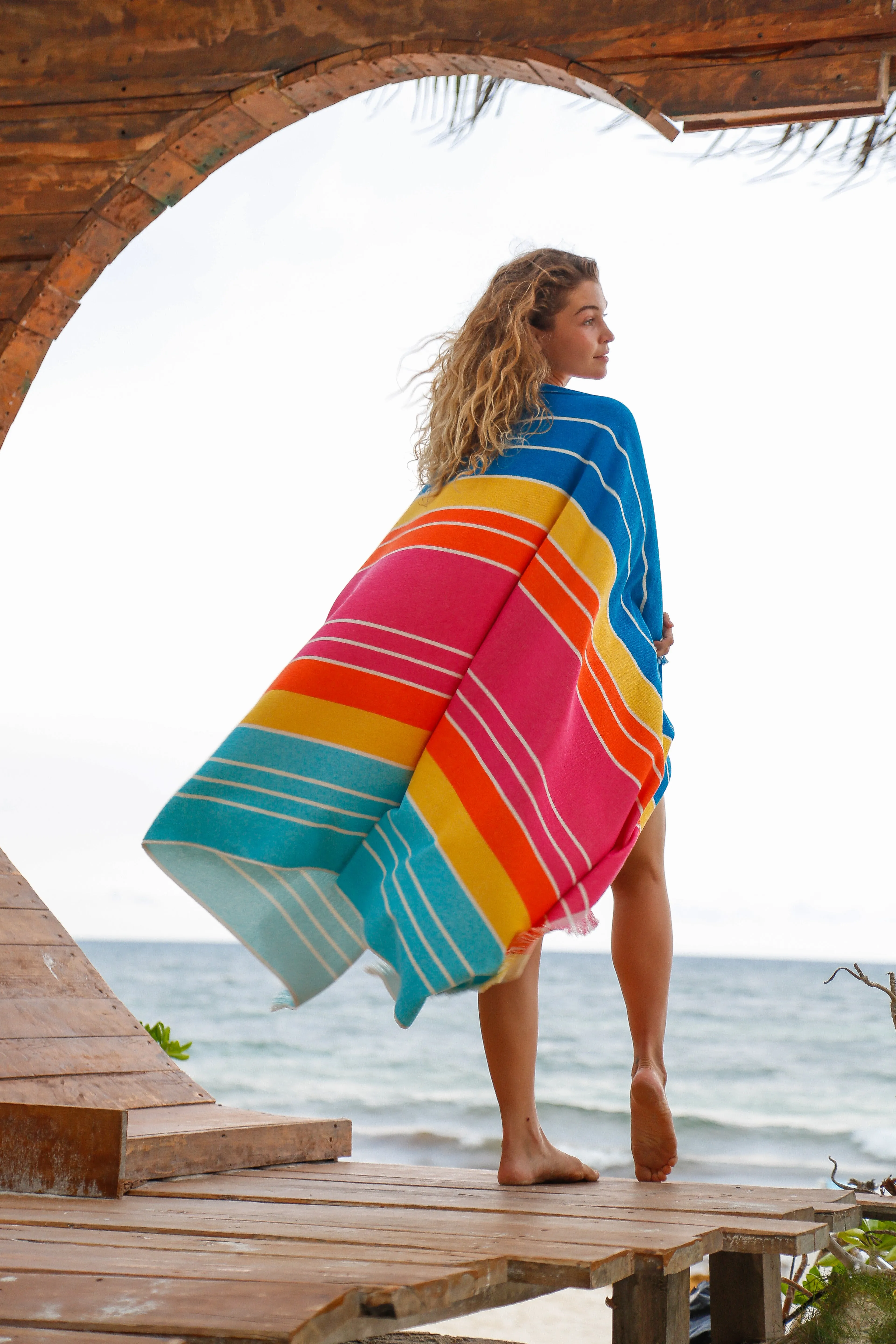 Ocean Lagoon Aqua Beach Towel