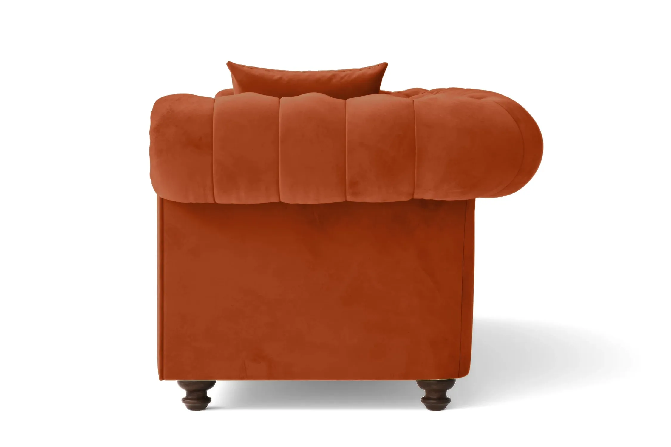 Pesaro 3 Seater Sofa Orange Velvet