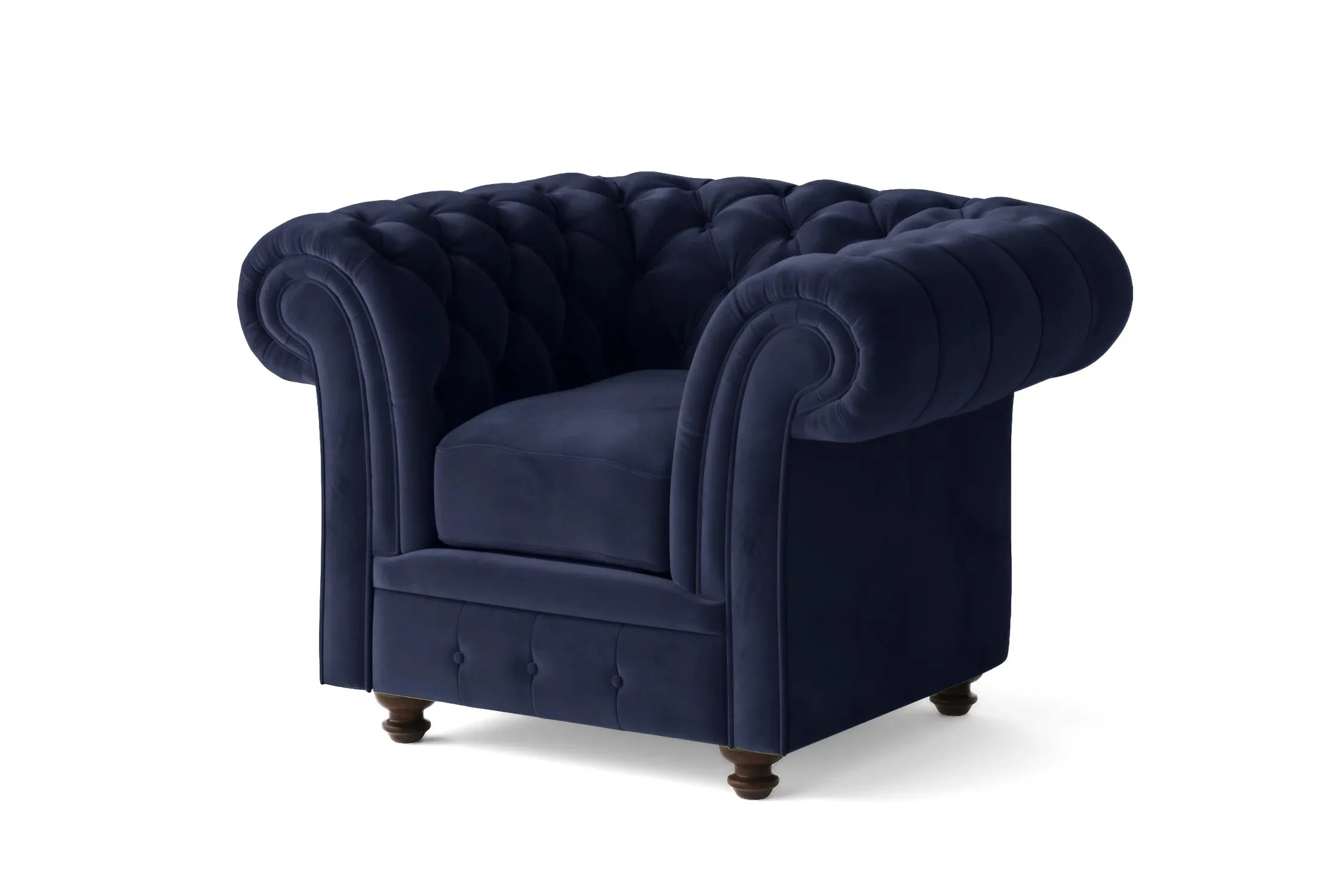 Pesaro Armchair Dark Blue Velvet