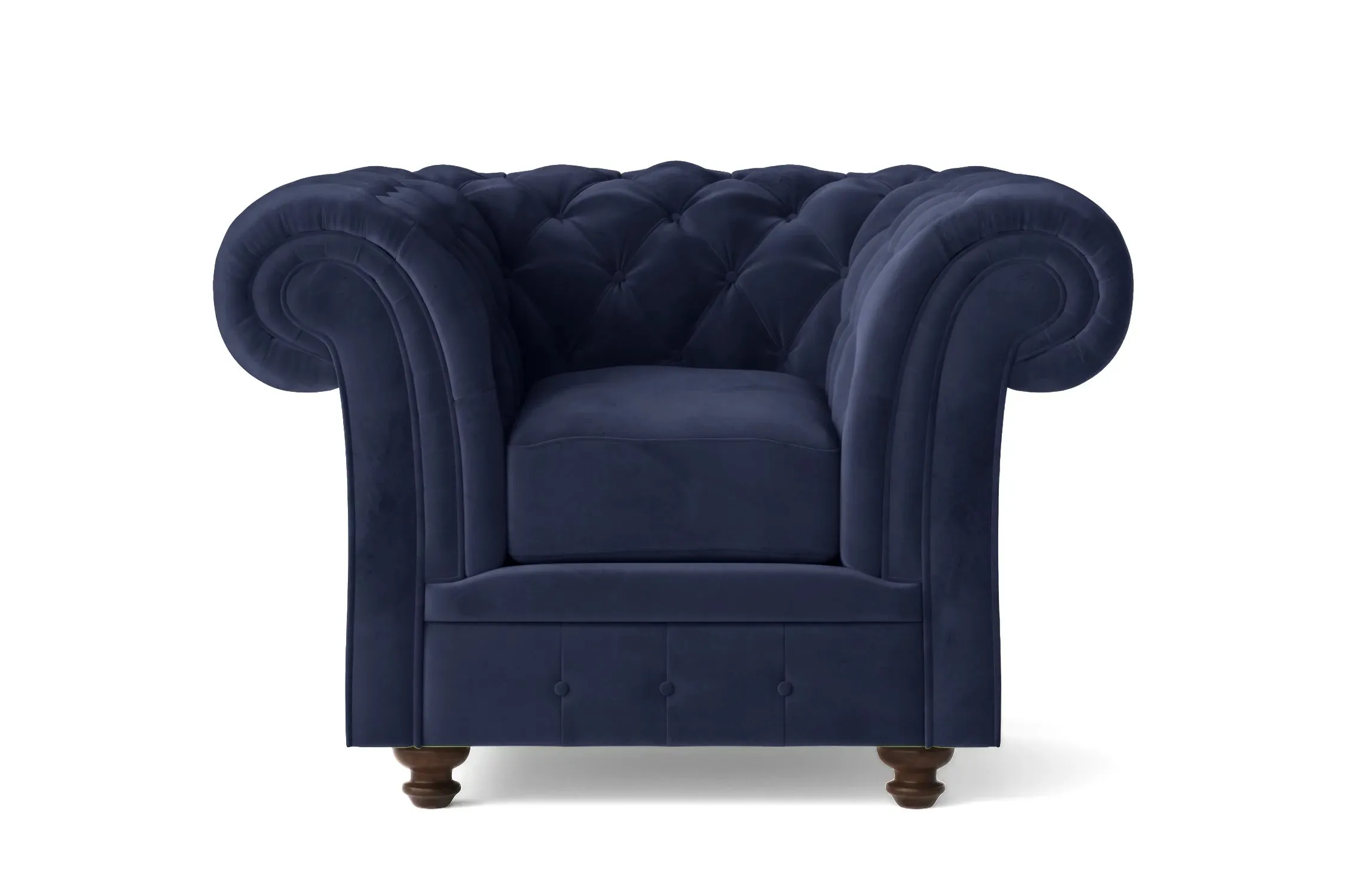 Pesaro Armchair Dark Blue Velvet