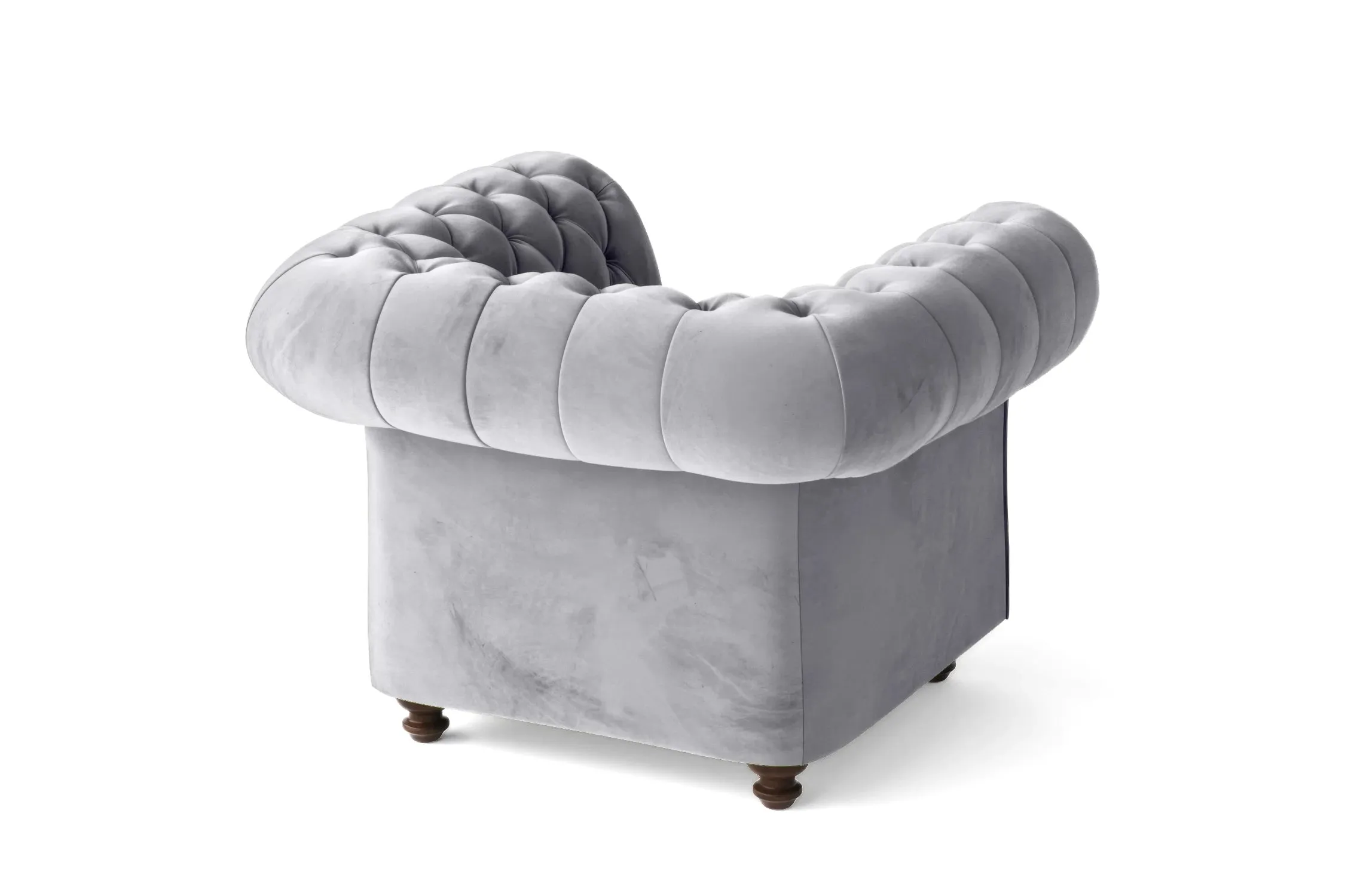 Pesaro Armchair Silver Velvet