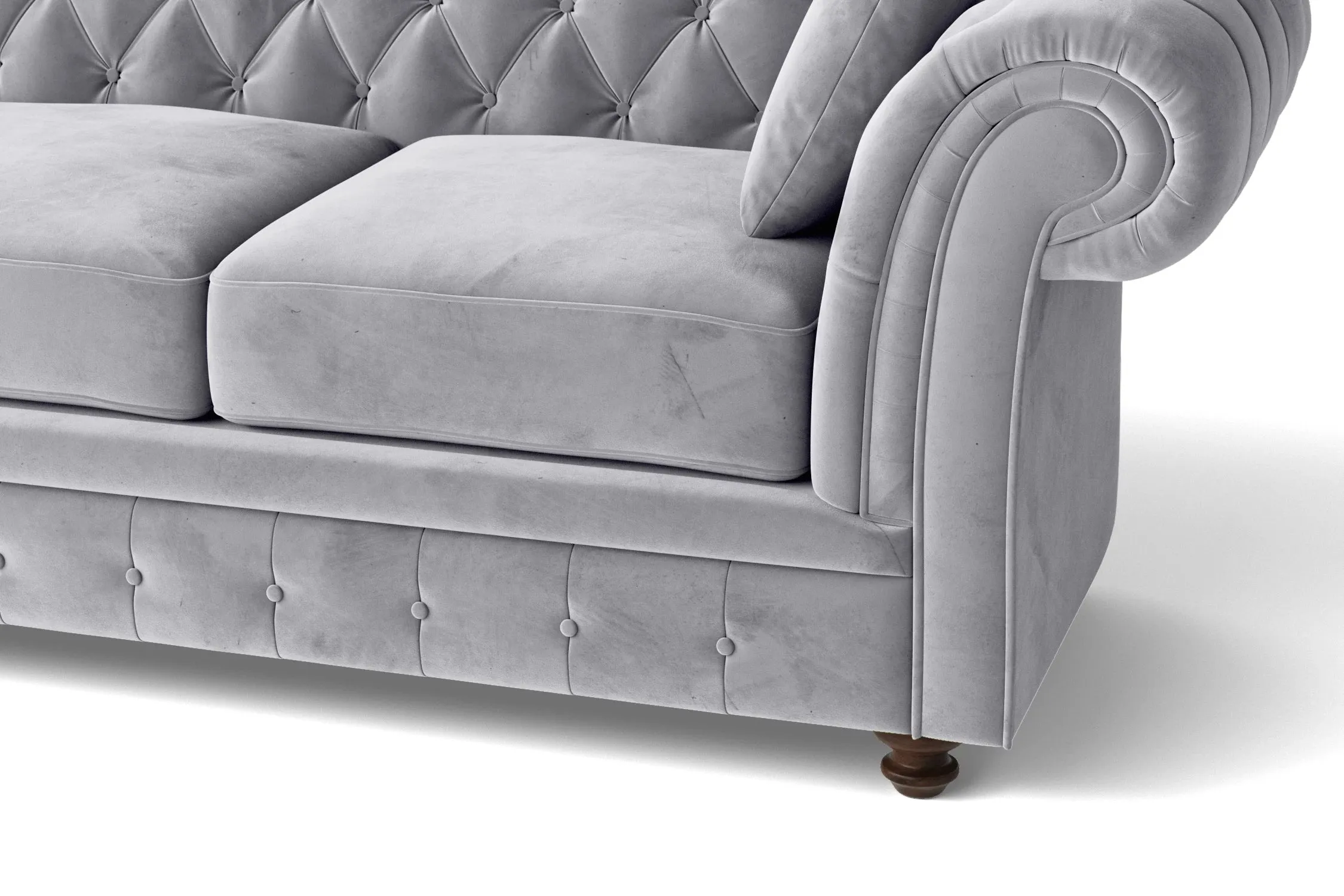 Pesaro Armchair Silver Velvet