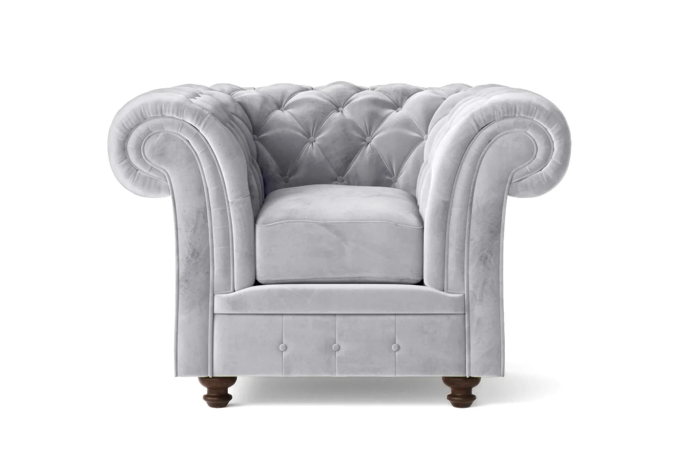 Pesaro Armchair Silver Velvet