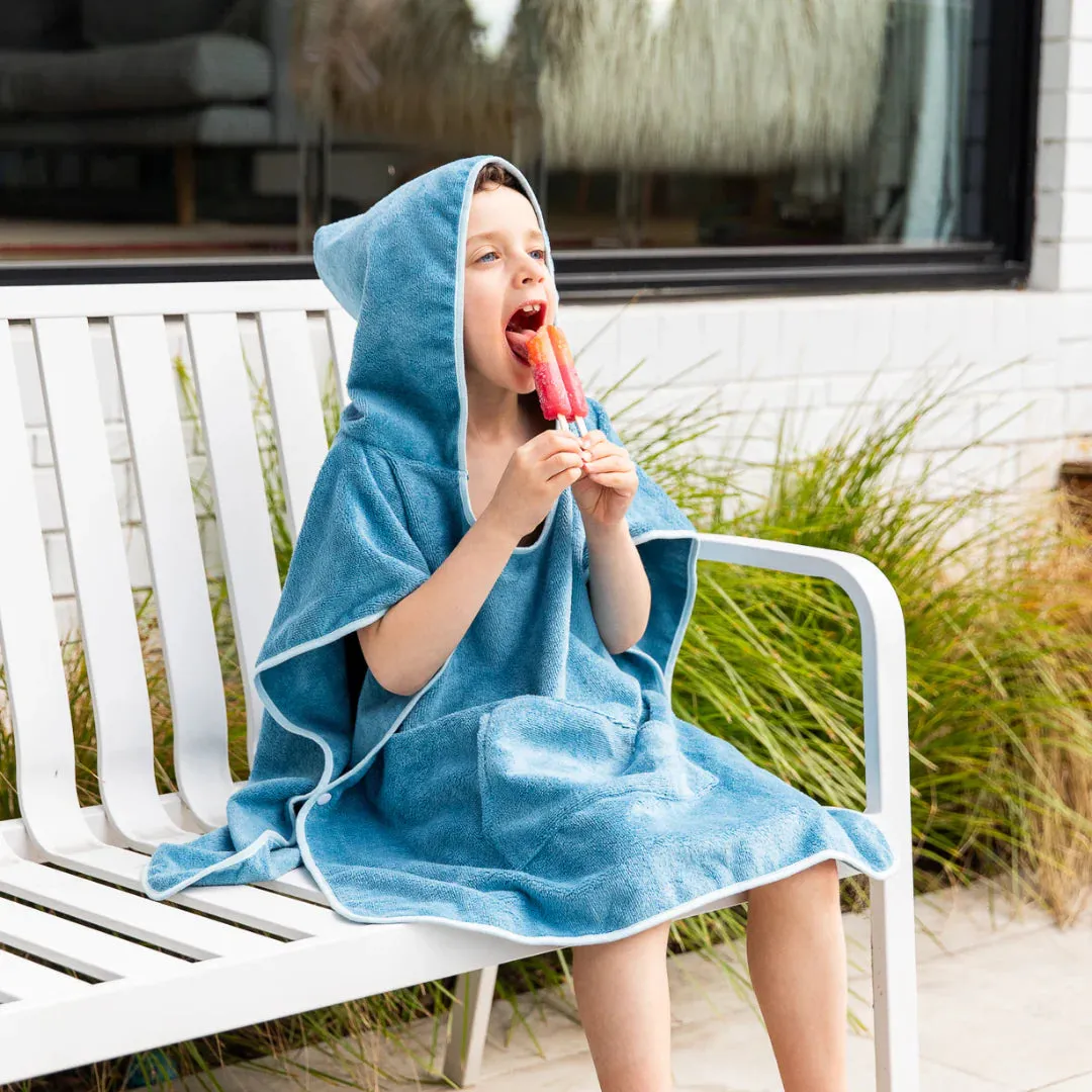 Pure Zone Kids Hooded Towel - Teal - 65x65cm