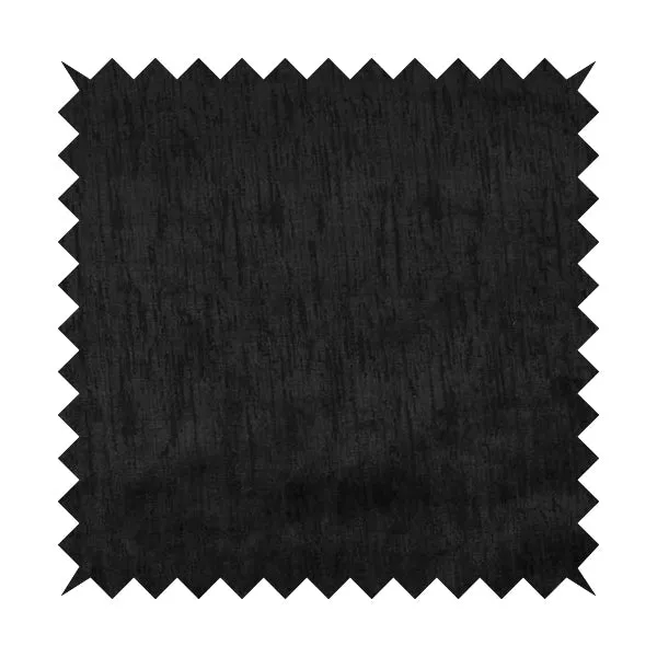 Rio Soft Textured Velvet Upholstery Fabrics In Black Colour - Roman Blinds