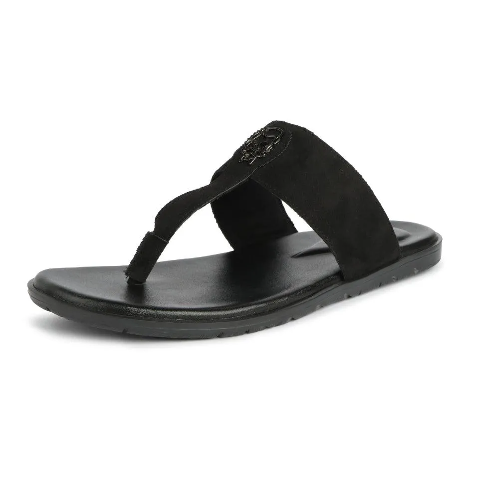 Soho  - Black Suede Signature Slippers