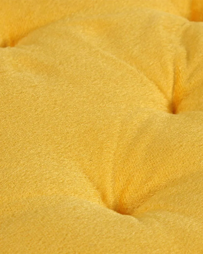 Solid Velvet Filled Floor Cushion | 16x16 inches