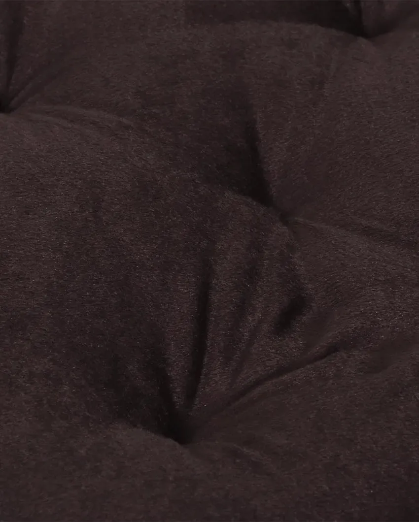 Solid Velvet Filled Floor Cushion | 16x16 inches