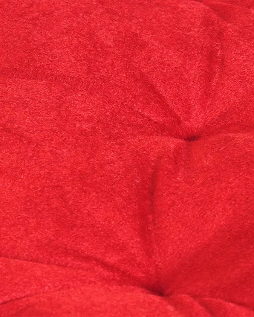 Solid Velvet Filled Floor Cushion | 16x16 inches