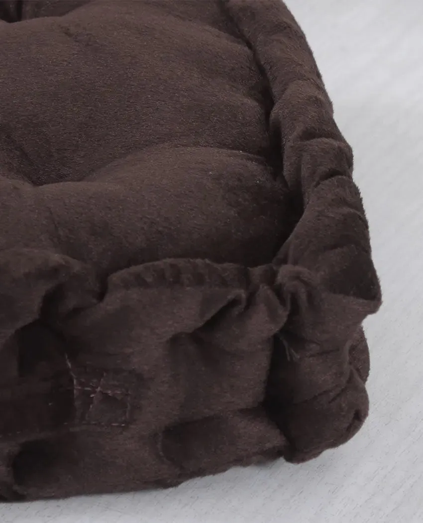Solid Velvet Filled Floor Cushion | 16x16 inches