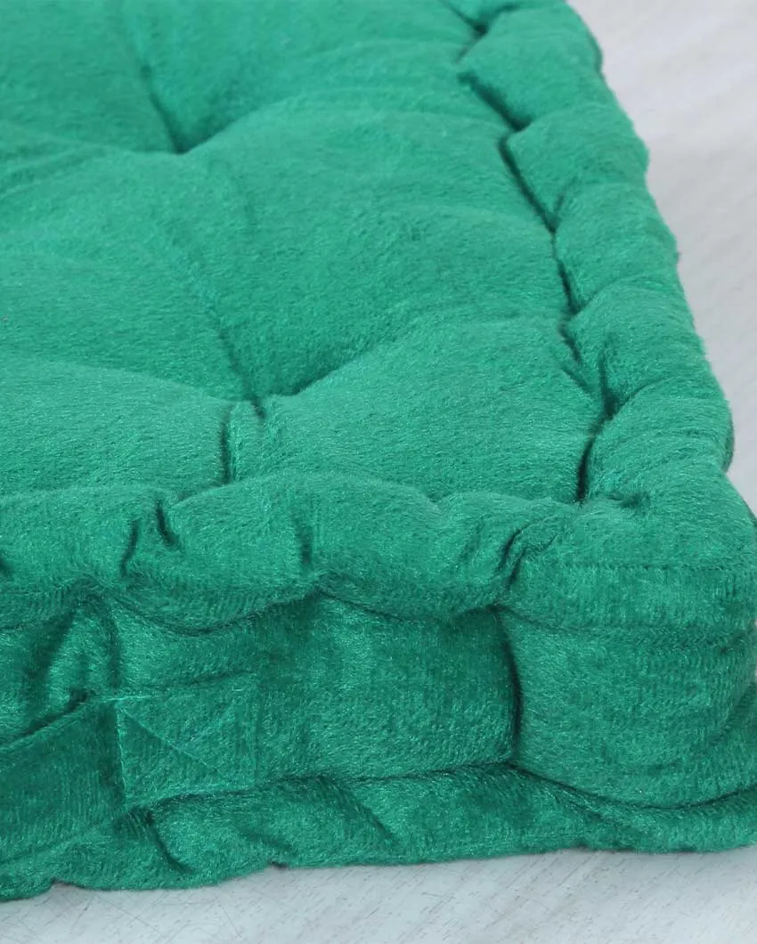 Solid Velvet Filled Floor Cushion | 16x16 inches