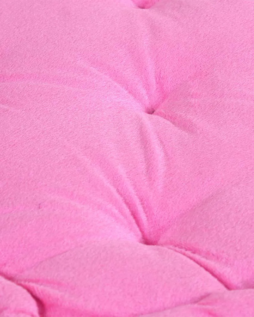 Solid Velvet Filled Floor Cushion | 16x16 inches