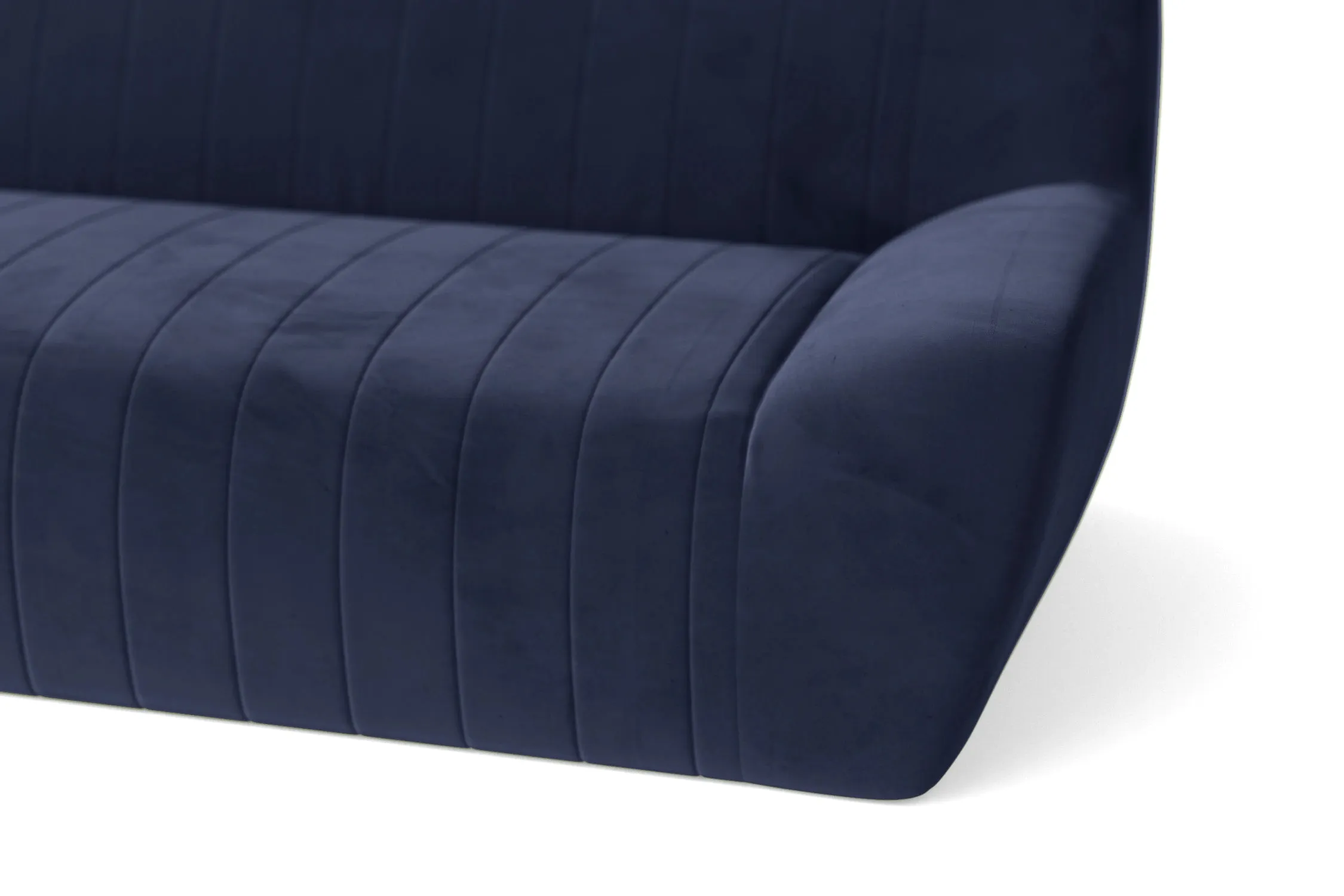 Trapani 2 Seater Sofa Dark Blue Velvet