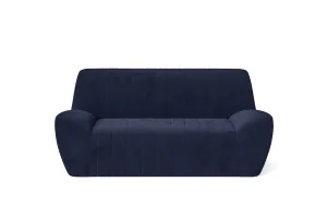Trapani 2 Seater Sofa Dark Blue Velvet