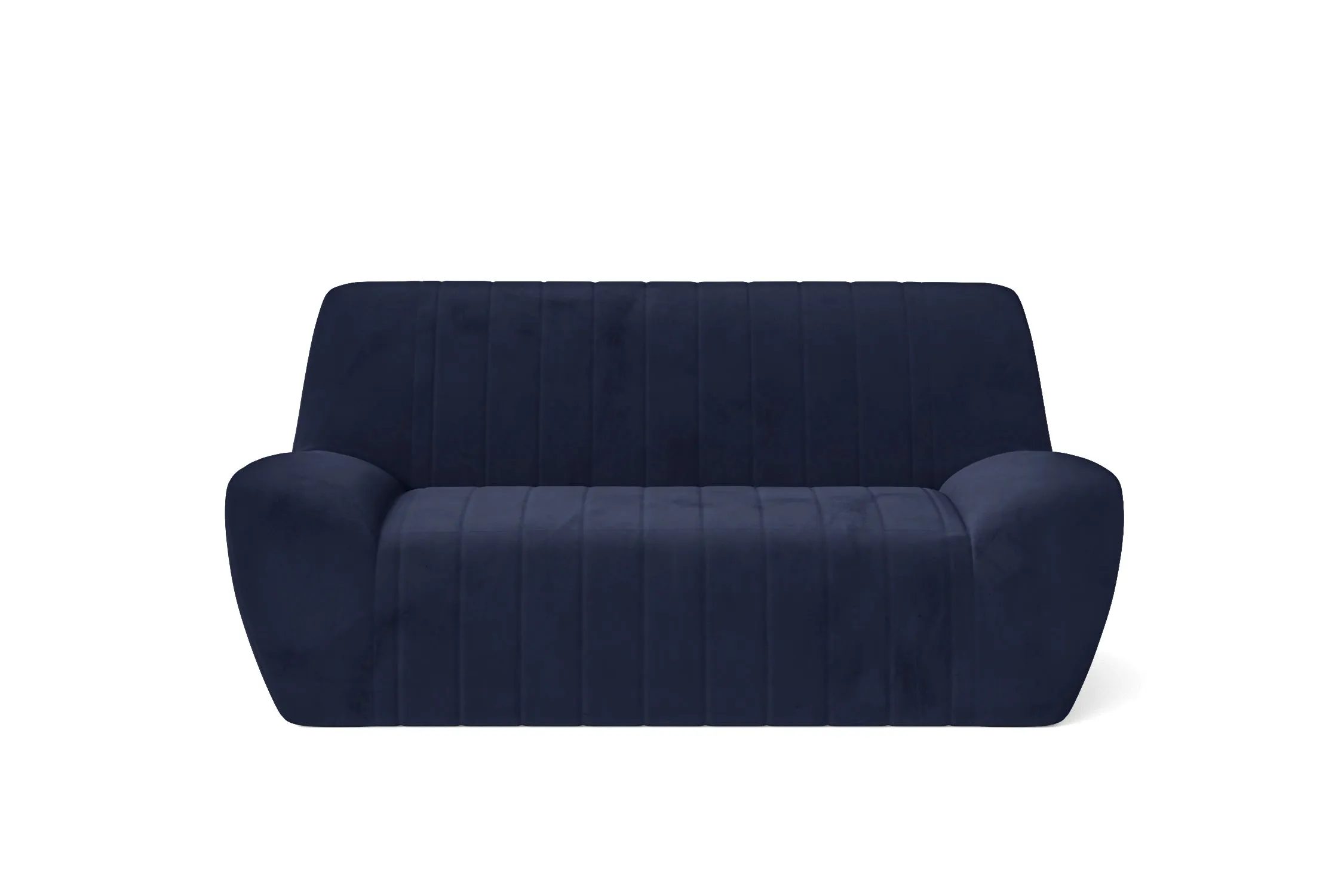 Trapani 2 Seater Sofa Dark Blue Velvet