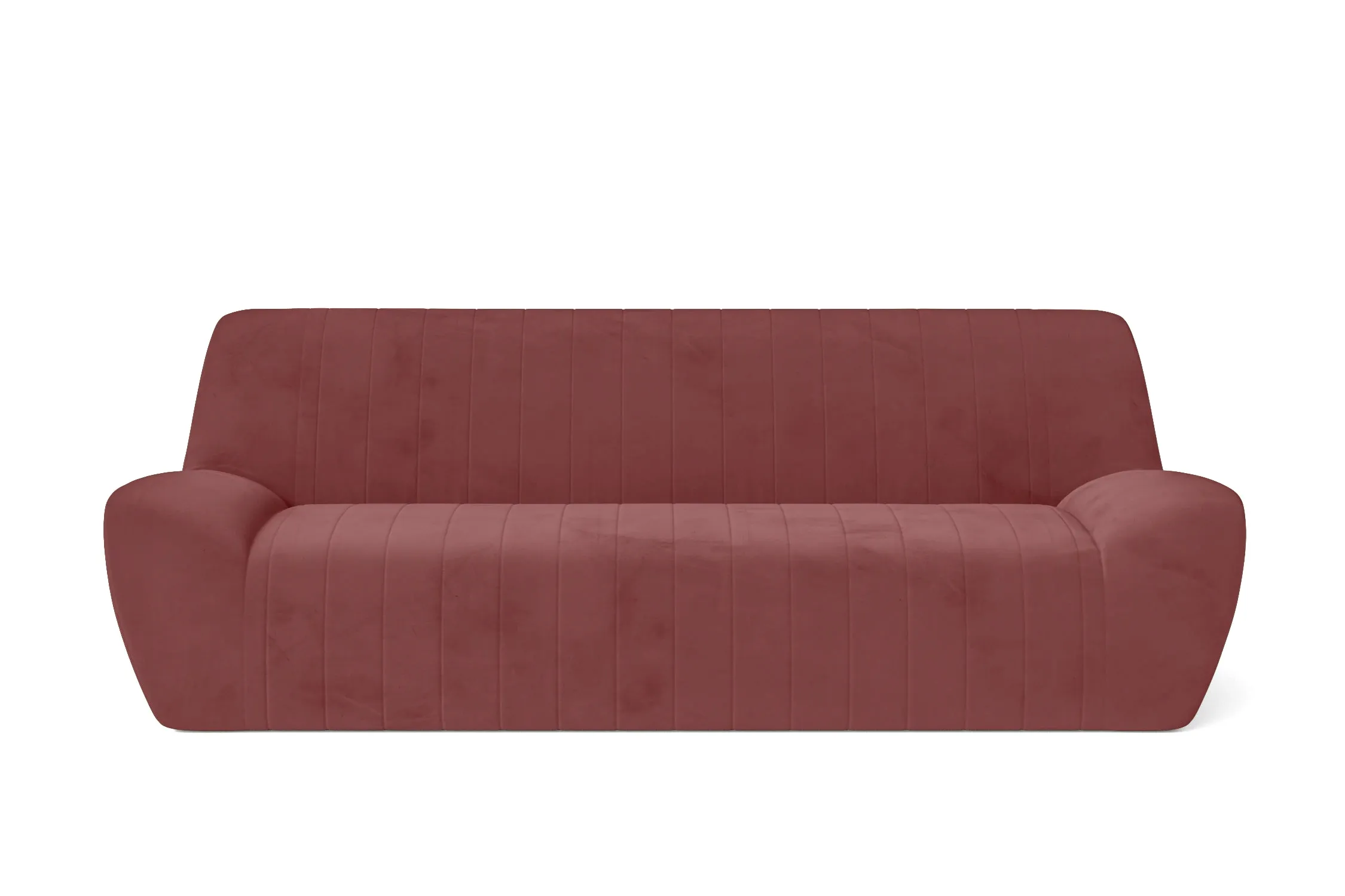 Trapani 3 Seater Sofa Pink Velvet