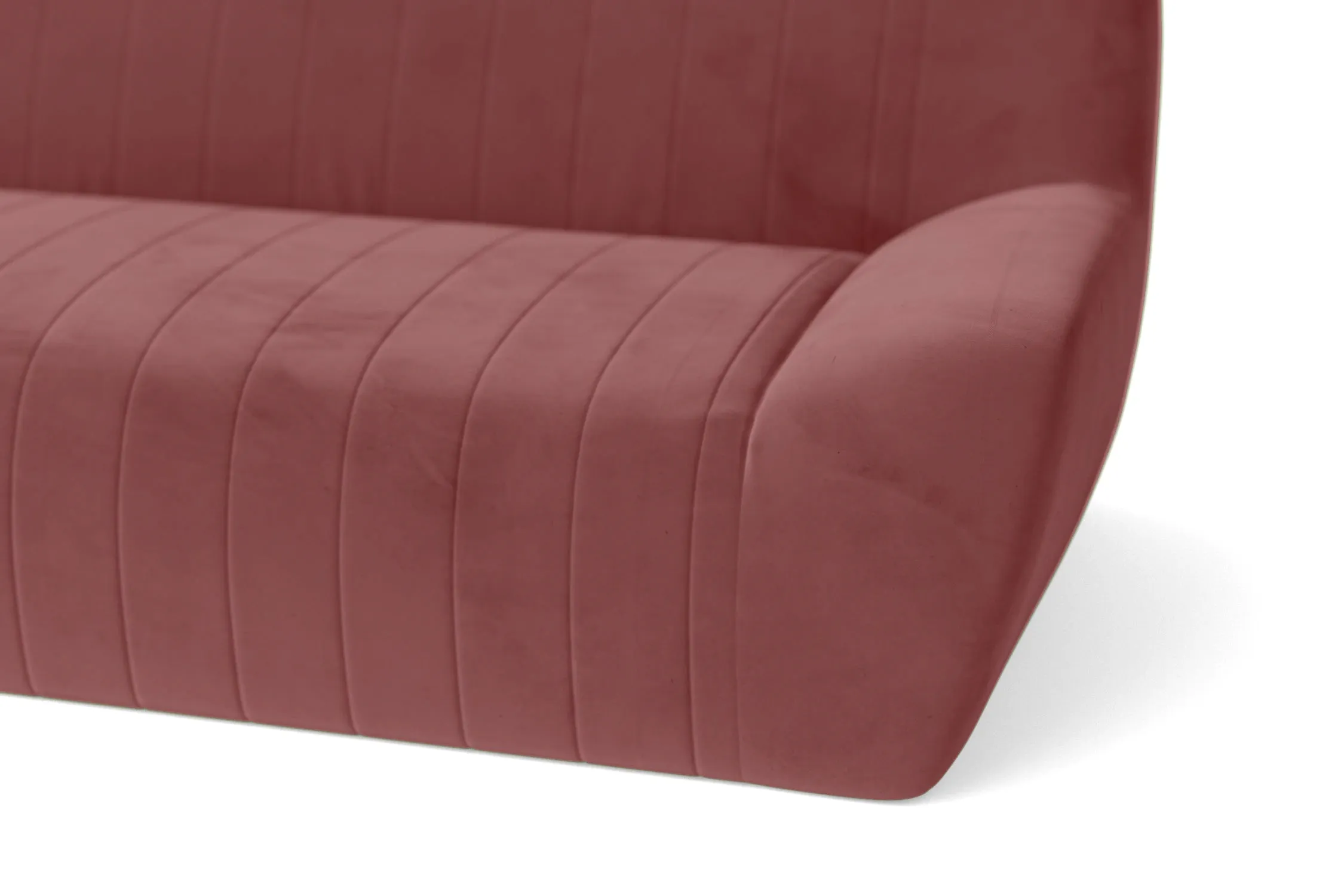 Trapani 3 Seater Sofa Pink Velvet