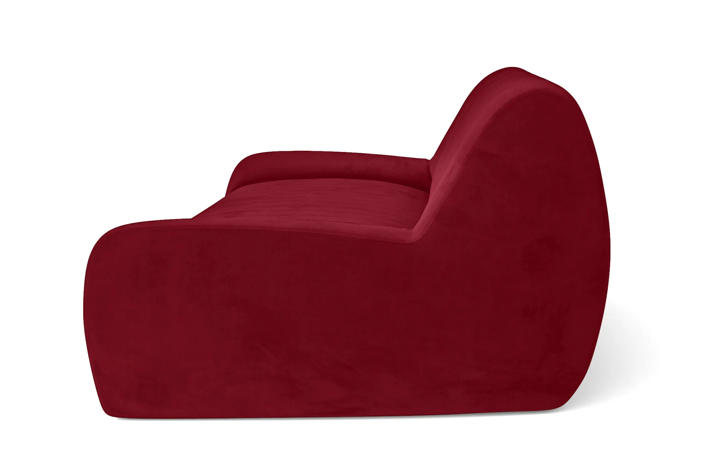 Trapani 4 Seater Sofa Red Velvet