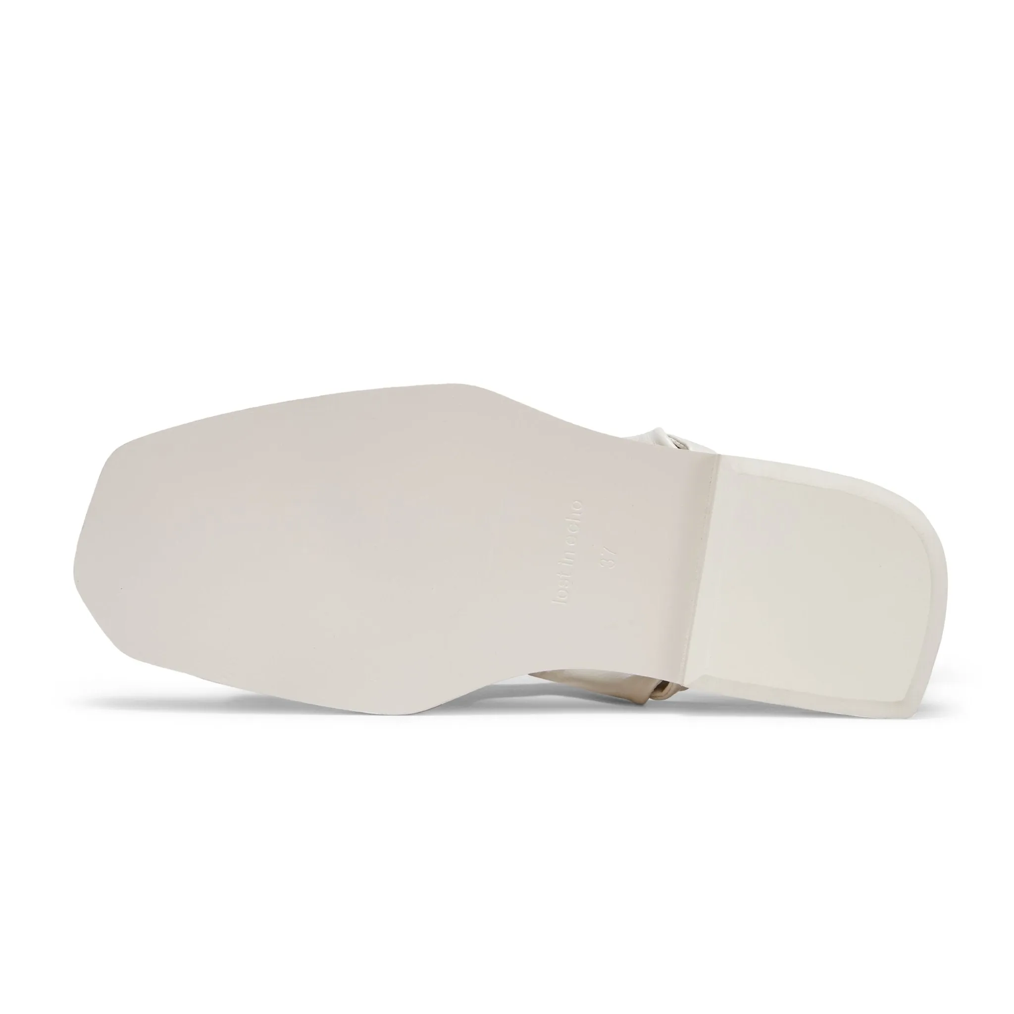 Twist Open Toe Cutaway Bottom Slippers in White